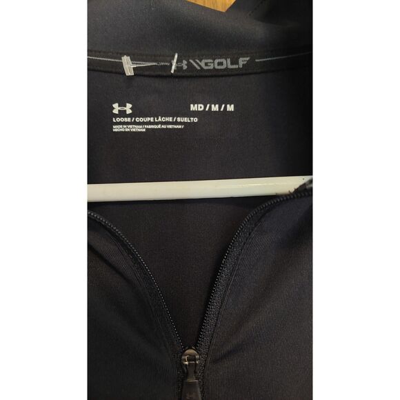 Under Armour Storm 1/2 Zip Pullover Men’s M Black Hot Pink Midlayer - Picture 3 of 4